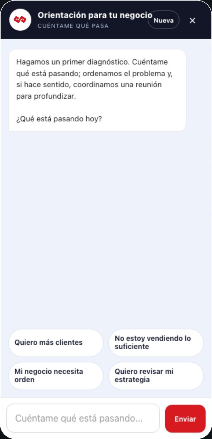 Agente de orientación de jpayala.com en el celular